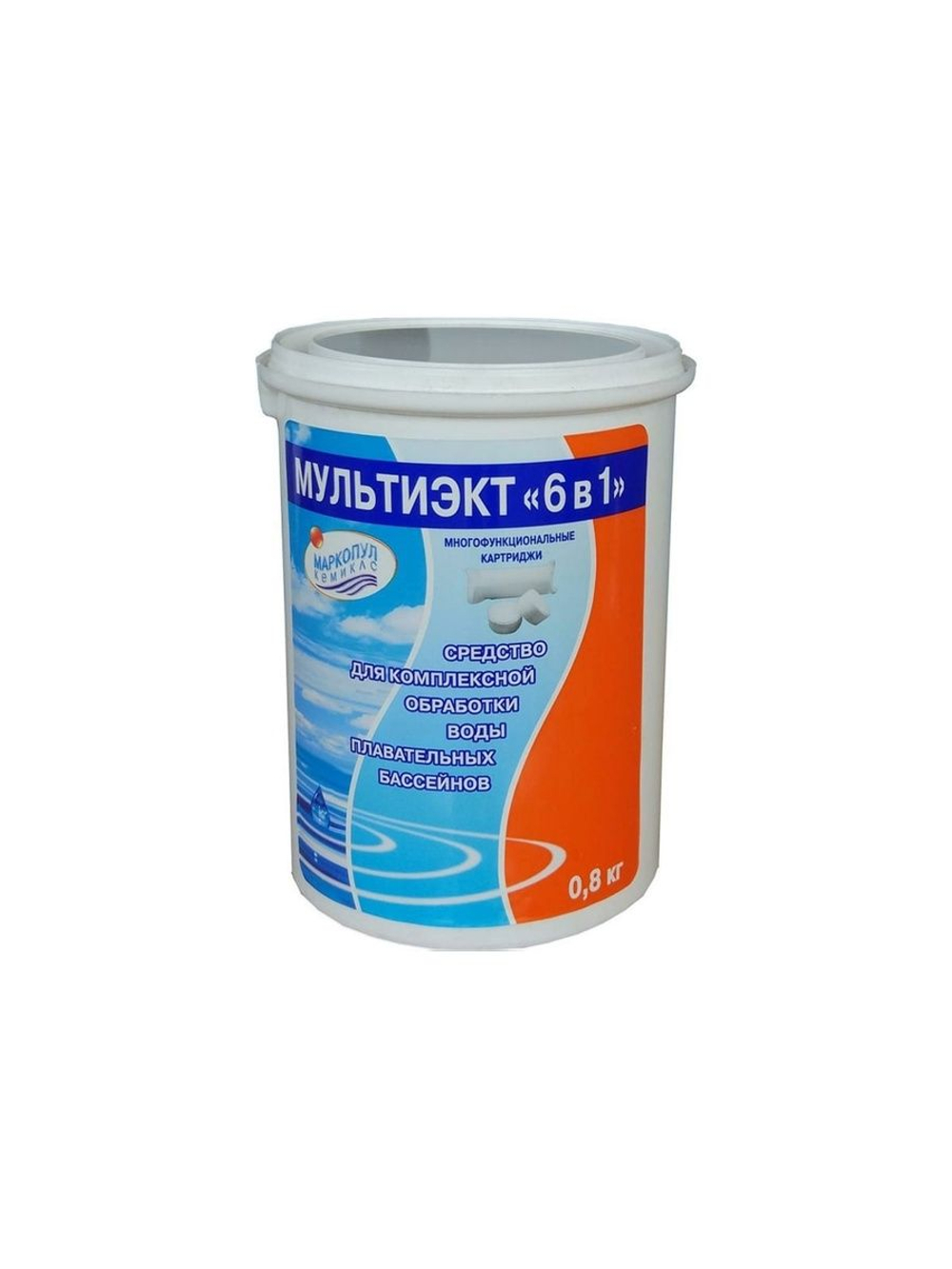 МУЛЬТИЭКТ, 6 в 1, картриджи, банка, 0,8 кг