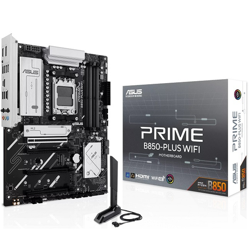 Материнская плата ASUS PRIME B850-PLUS WIFI (AM5/AMD B850/4xDDR5/4xPCI-Ex16/3xM.2/SB7.1/Wi-Fi/BT/DP/HDMI/ATX)