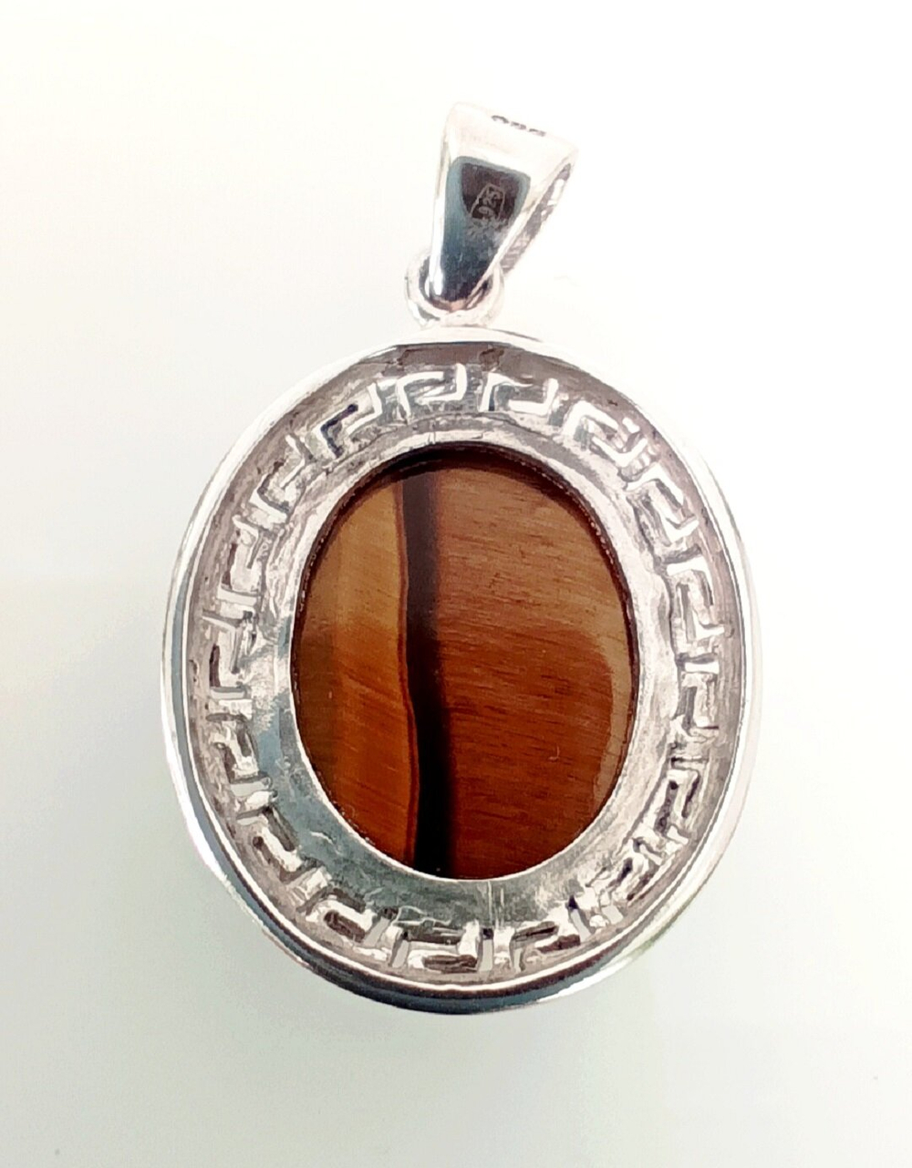 Подвеска серебряная Эстерелла, с тигровым глазом, проба 925/Ф