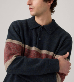 Джемпер мужской LEVI'S REDWOOD RUGBY SWEATER ORSON STRIPE NAVY