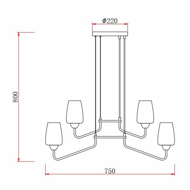 Подвесная люстра Rivoli Gera 4065-212 Б0047326