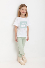 К 400516-1/зеленая лилия брюки для девочки Crockid.