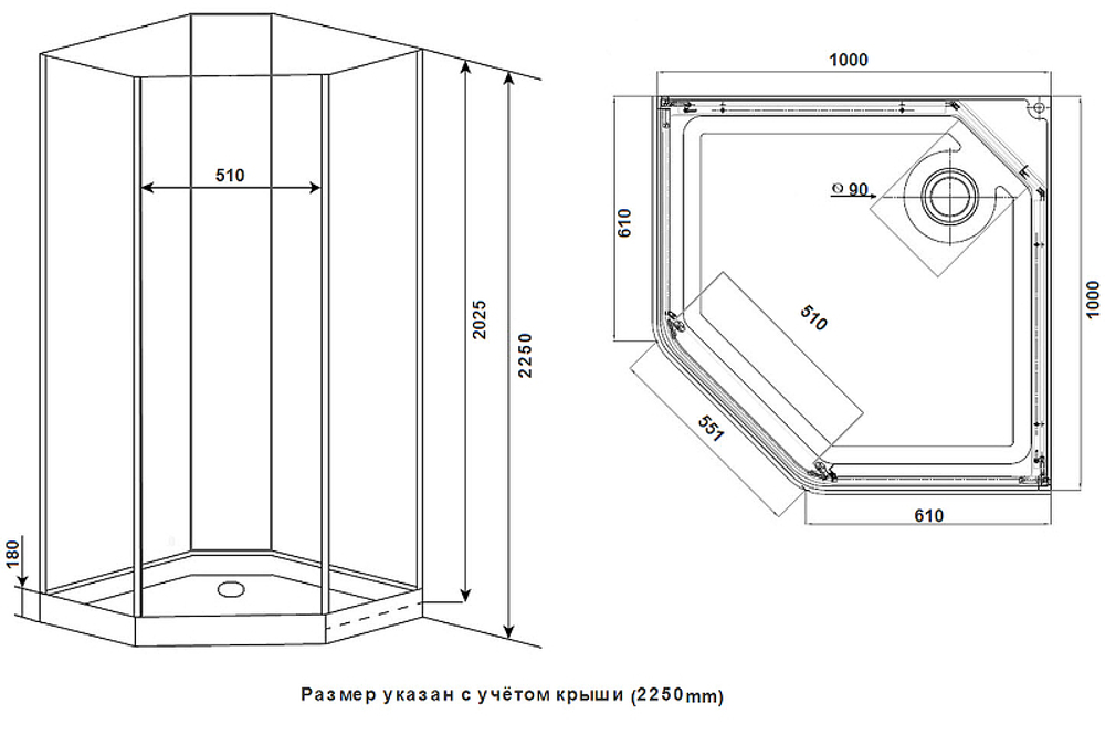 Душевая кабина Timo Premium 100х100 ILMA701 без гидромассажа