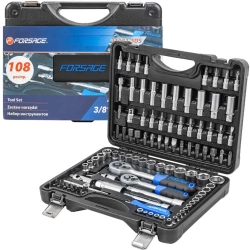 Набор инструментов 108 пр. 1/4''3/8''(6гр.)(4-22мм) Forsage F-41082-5DS-м