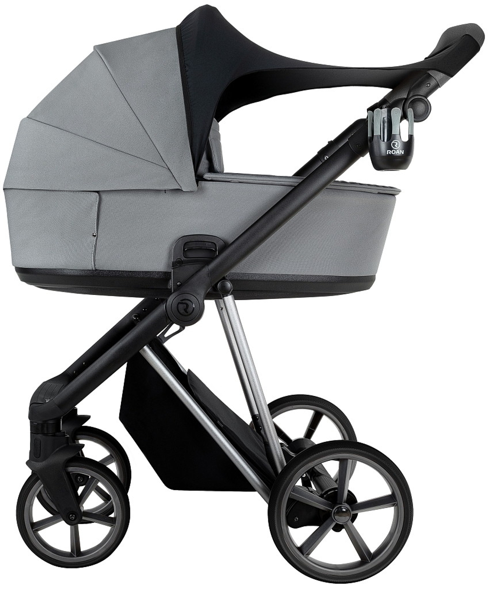 Детская коляска Roan Sol Vintage Luxury 2.0 3 в 1 с автокреслом Pituso Baesa Pro Black VIN 01/BT Blue Tea/Blue Tea/руч.Grey/к.Grey
