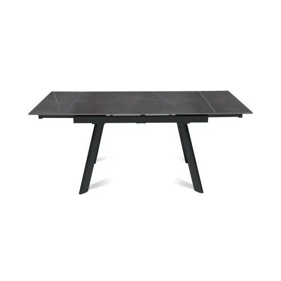 Стол "СТОУН" 120-180, керамика Armani Grey матовая , черный муар
