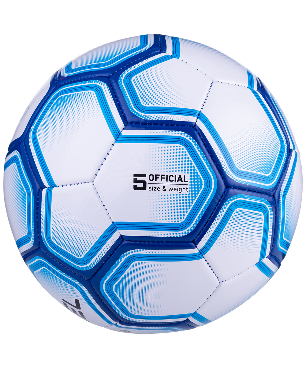 Мяч футбольный Intro №5, белый/синий