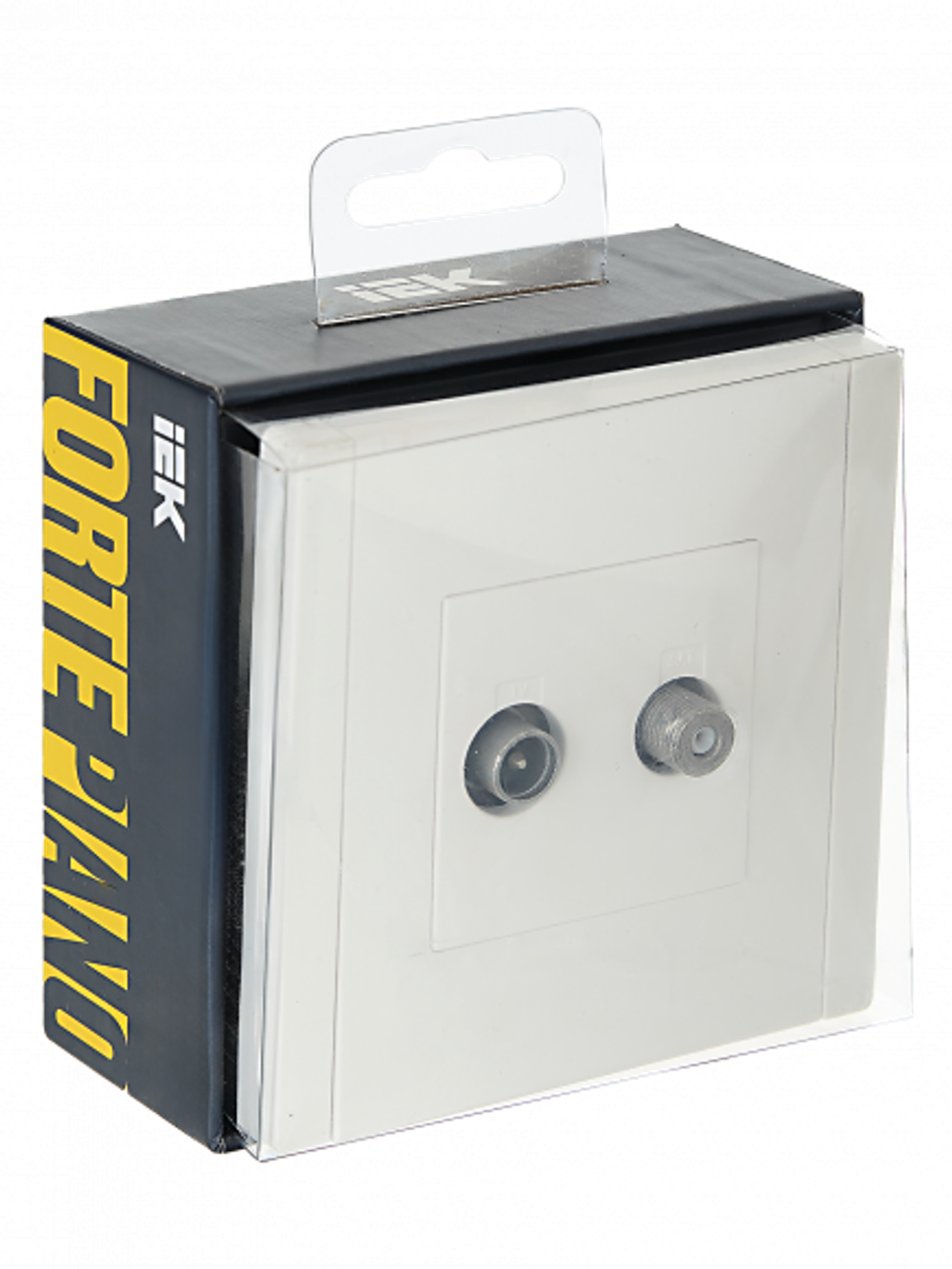 FORTE&PIANO Розетка двойная TV+SAT FP238 белый IEK