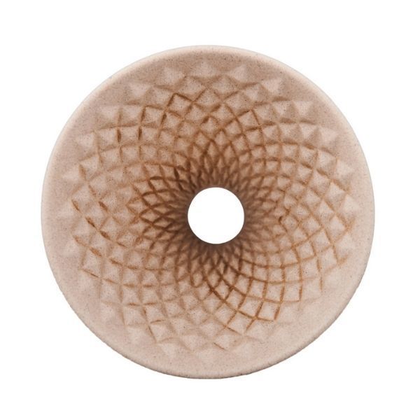 Воронка-дриппер для кофе YAMI Diamond Coffee Dripper V02, коричневая, на 2-4 чашки