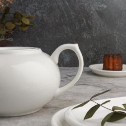 Чайник 850 мл d 15,5 см h9,5 см белый фарфор NEW P.L. Proff Cuisine [1]