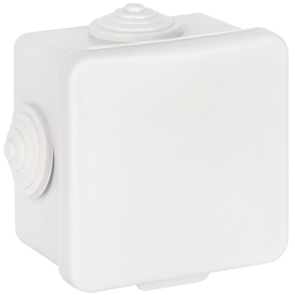 Распаячная коробка ЭРА KOR-65-65-50-4g открытой установки серая 65х65х50мм с гермовводами 4 вх. IP54