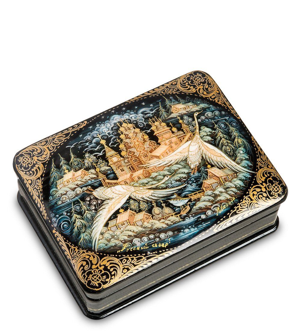 Народные промыслы ШК-19/ 7-A Шкатулка в технике декупаж «Русский север» (10х8х3,5)