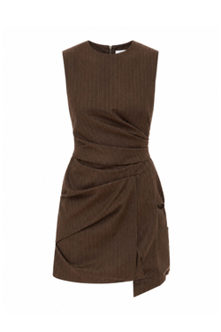 Платье в складку Rosha Stripe Caramel