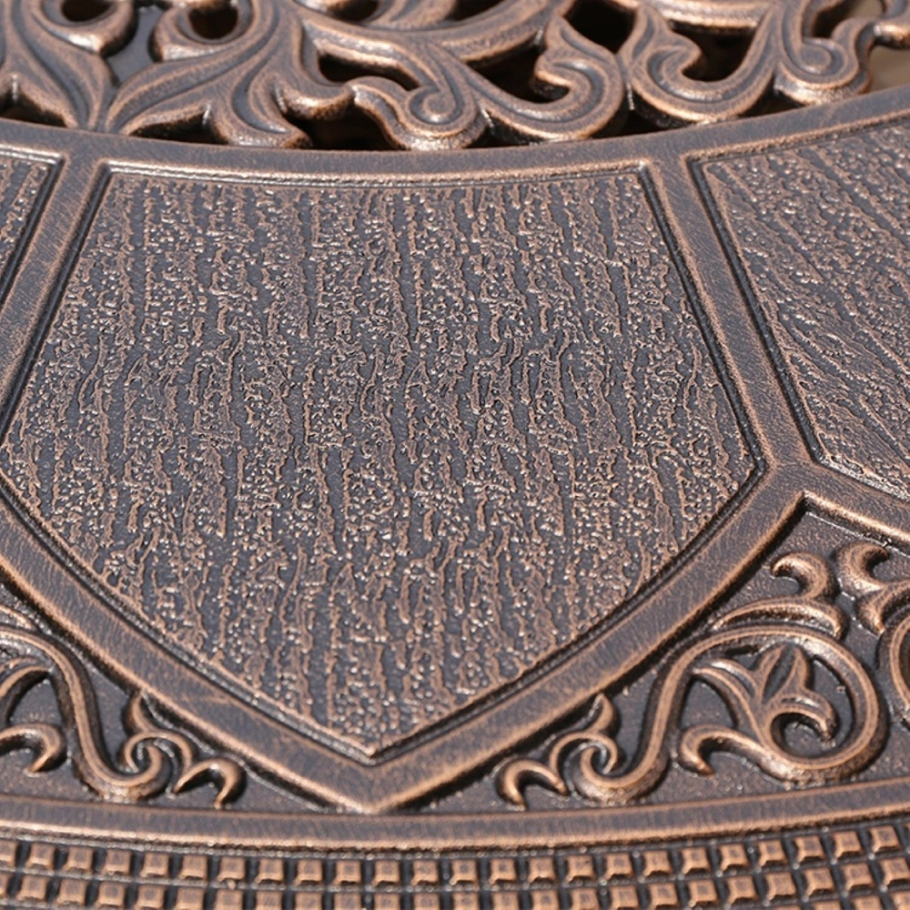 Обеденный комплект из литого алюминия стол Сандаловое дерево(118см)