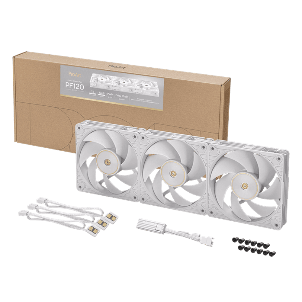 Вентилятор для корпуса ASUS PROART PF120 FAN PWM WHITE 3IN1 120x120x28 PF120-1/WT/3 IN 1//