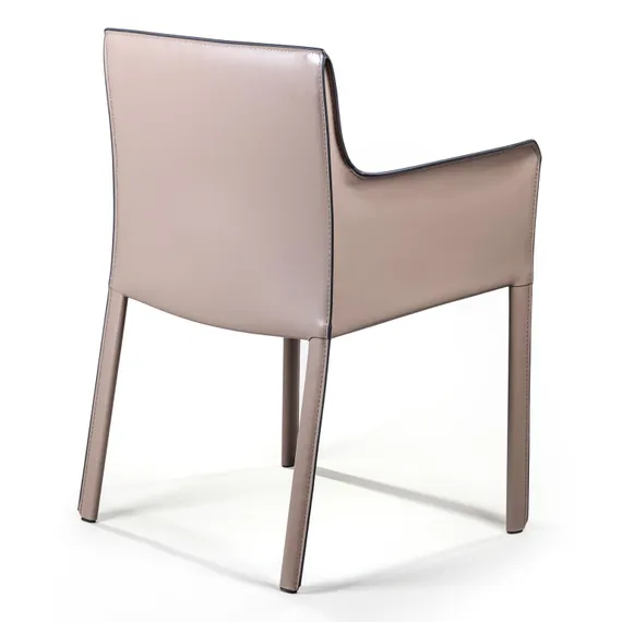 Стул с подлокотниками Barrie кожа капучино