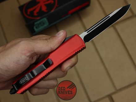 Нож Microtech Ultratech S/E - красная рукоять, стандартный черный клинок + запчасти RK-352
