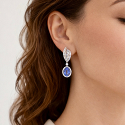 Серьги с Танзанитами и Бриллиантами, E0144-02/1