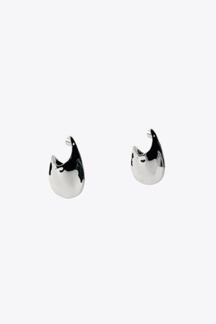 ZARA МЕТАЛЛИЧЕСКИЕ СЕРЬГИ-КОЛЬЦА НЕПРАВИЛЬНОЙ ФОРМЫ, СЕРЕБРИСТЫЙ
