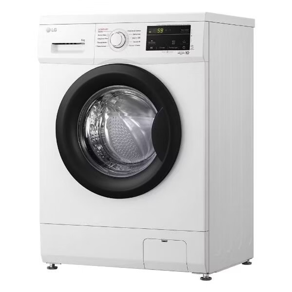 Стиральная машина LG F2J3NS8W, 6 кг, 1200 об/мин, 44 см, пар, инверторный мотор, белая