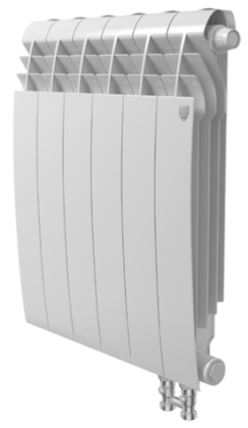 Радиатор биметаллический секционный Royal Thermo BiLiner Bianco Traffico VD 500 х 4 секции (подключение нижнее справа)