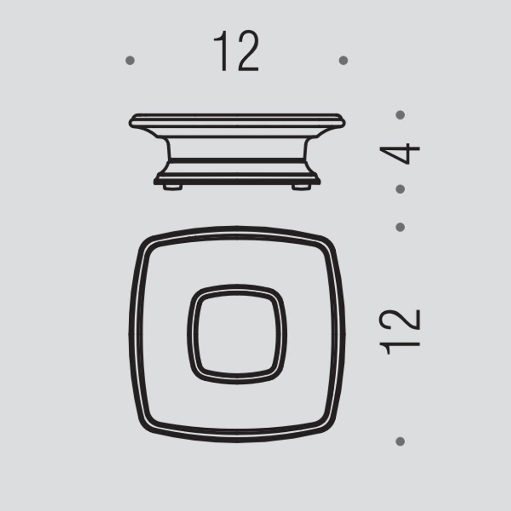 Мыльница настольная Colombo Portofino  B3242, хром схема