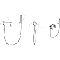 Смеситель для ванны Boheme Q 143-CRUV.2