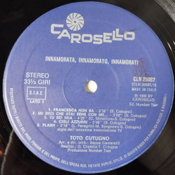 Винтажная виниловая пластинка LP Toto Cutugno Innamorata (Italy 1980) Donna