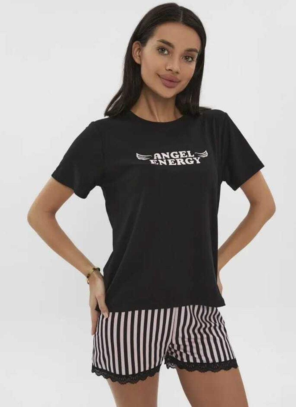 [m]Пижама жен. б/в шорты+футболка 10031