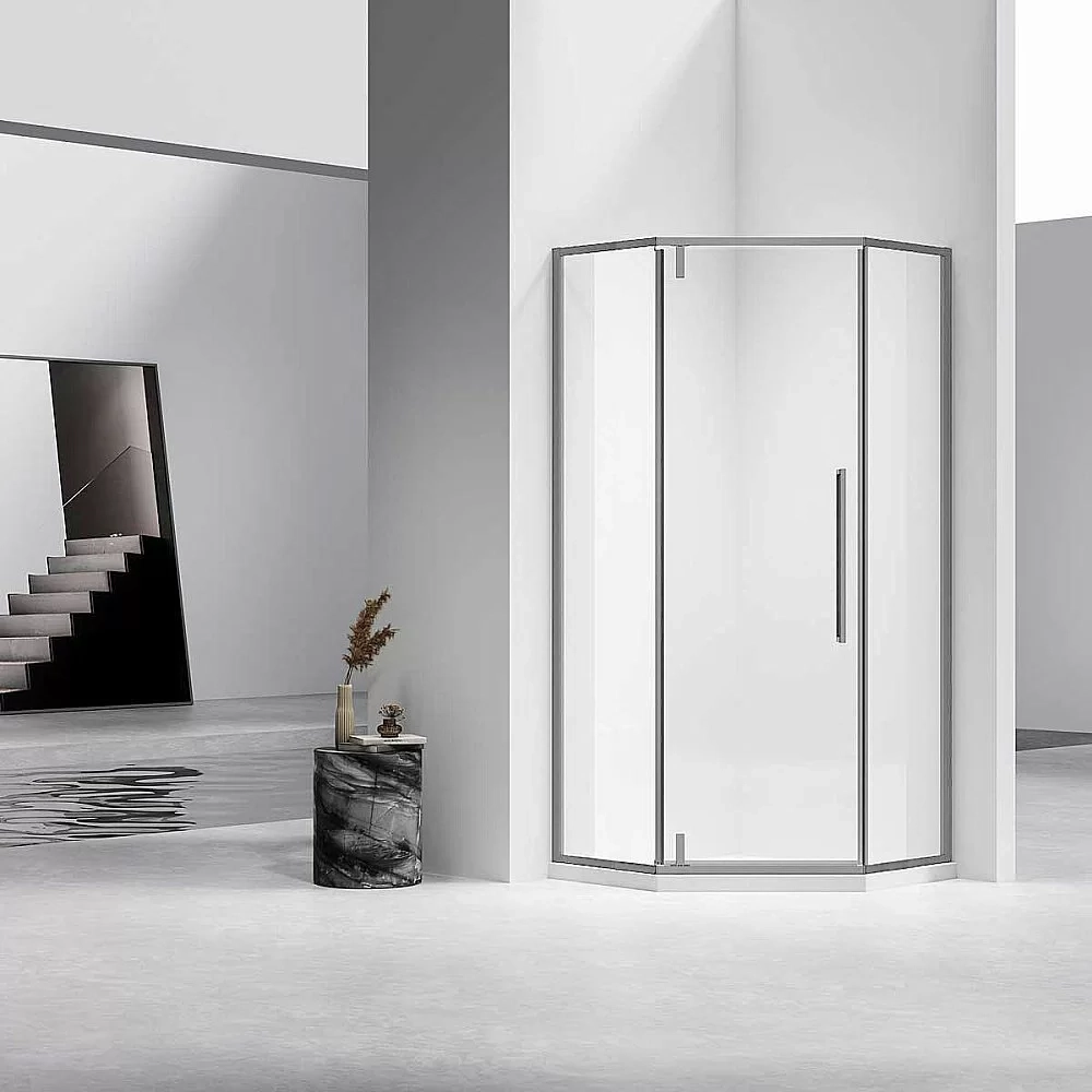 Душевой уголок Vincea Slim-N VSP-4SN900CLGM 90x90 стекло прозрачное/профиль вороненая сталь