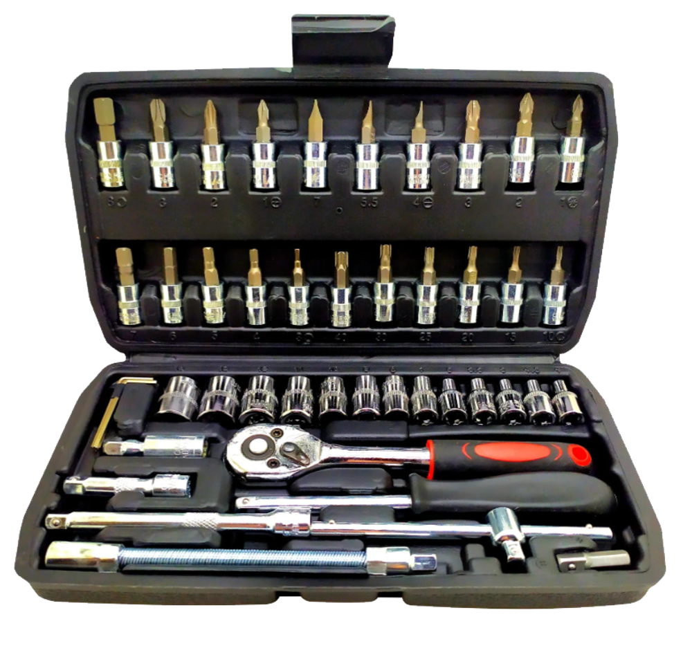 Набор инструментов 46 предмета/автомобильный 1/4