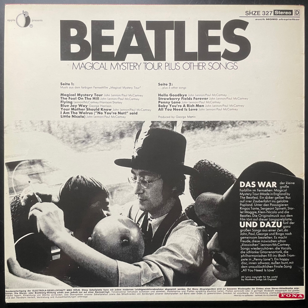 The Beatles ‎– Magical Mystery Tour Plus Other Songs (Германия 1972г.)