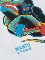 Футболка MANTO x Panku t-shirt STRUGGLE белая