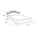 ДЖОКОНДА Спальня. Кровать 1800 б/ножной спинки