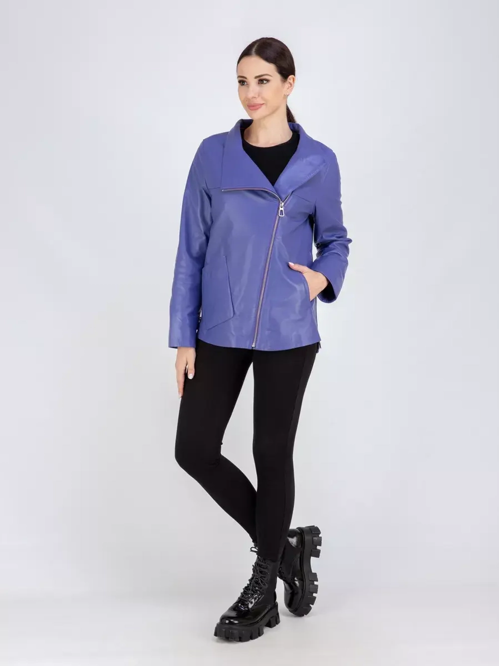 Кожаная куртка демисезонная косуха