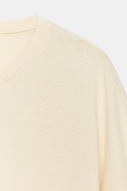 ZARA ТОП С РУКАВАМИ «ЛЕТУЧАЯ МЫШЬ», ЦВЕТ СЛИВОЧНОГО МАСЛА