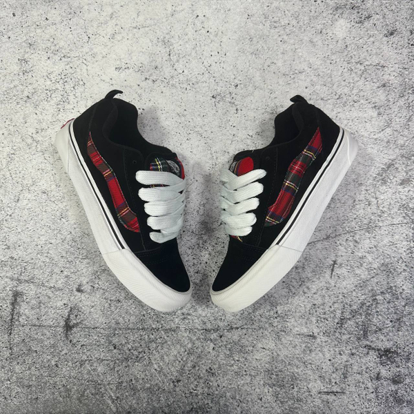 Кроссовки Vans Vault Knu Skool Rave Plaid black/red