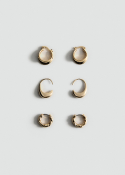 3 пары серьги-кольца