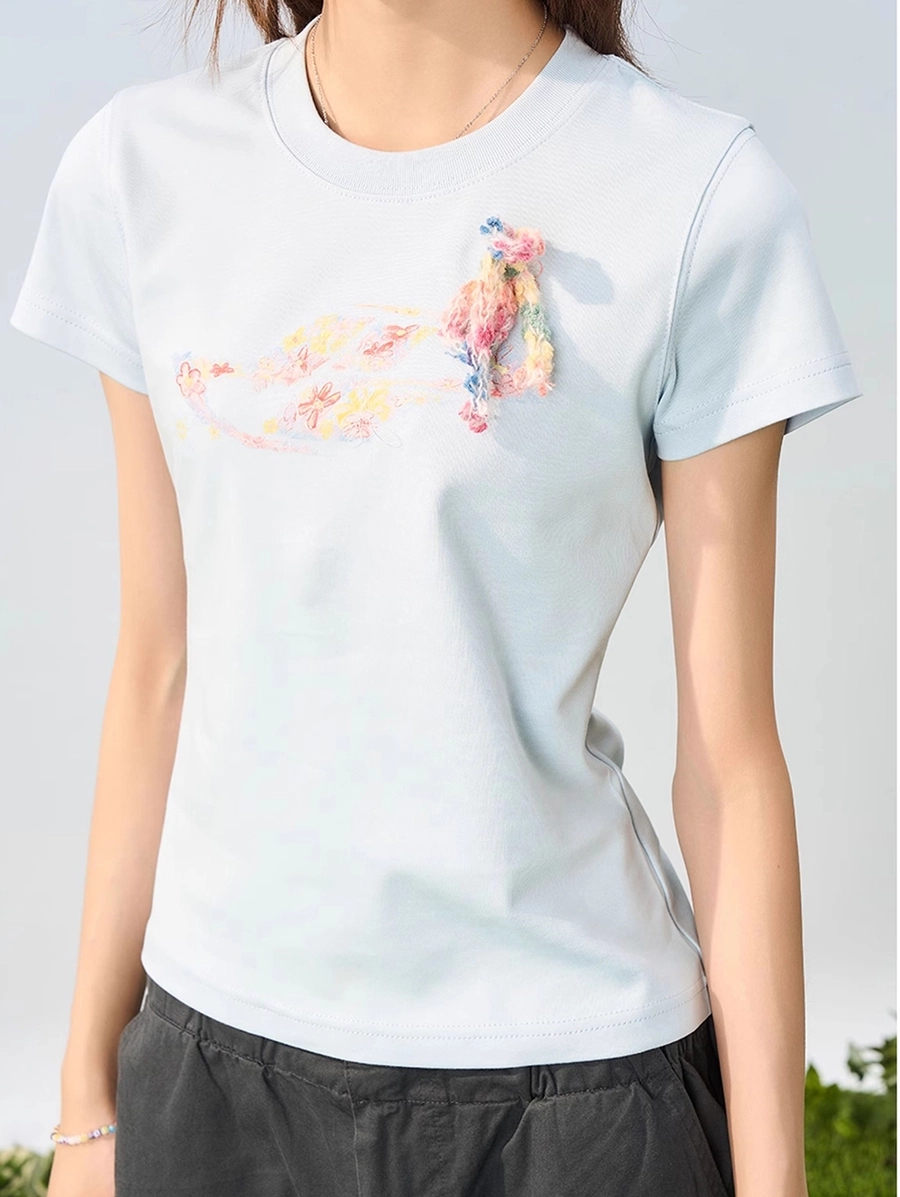 Женская футболка HARSHandCRUEL WMNS "Flowers" Crop Tee