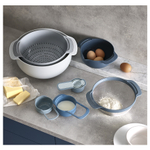 Набор мисок nest plus, синий, 9 шт.