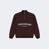 Cвитшот UNIFORM Half-zip Heavy THEUNIFORM, коричневый