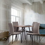 Стул CAPRI (mod. BC565-DC) металл, флок, 43 х 53 х 92 см, Light grey (светло-серый) HLR14 / черный