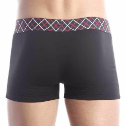 Мужские трусы боксеры Emporio Armani черные с черной резинкой