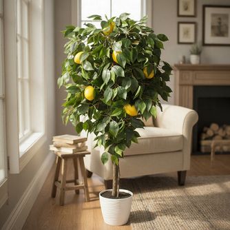 Искусственные деревья в горшках