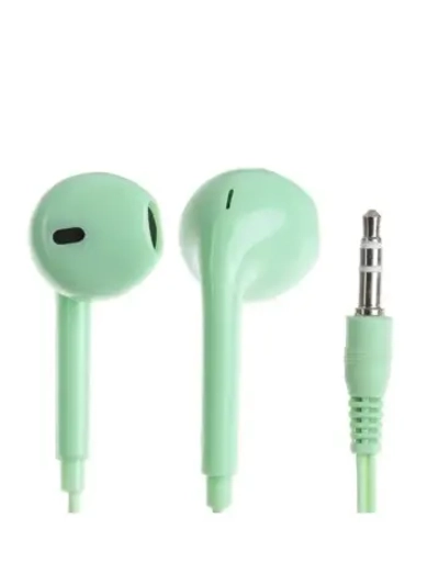 Наушники U19, проводные, вкладыши, 1 м, Jack 3.5 мм, зелёные