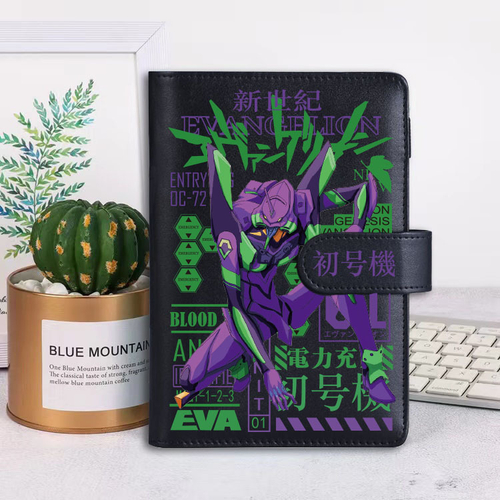 Ежедневник с застежкой "Evangelion ", зеленый