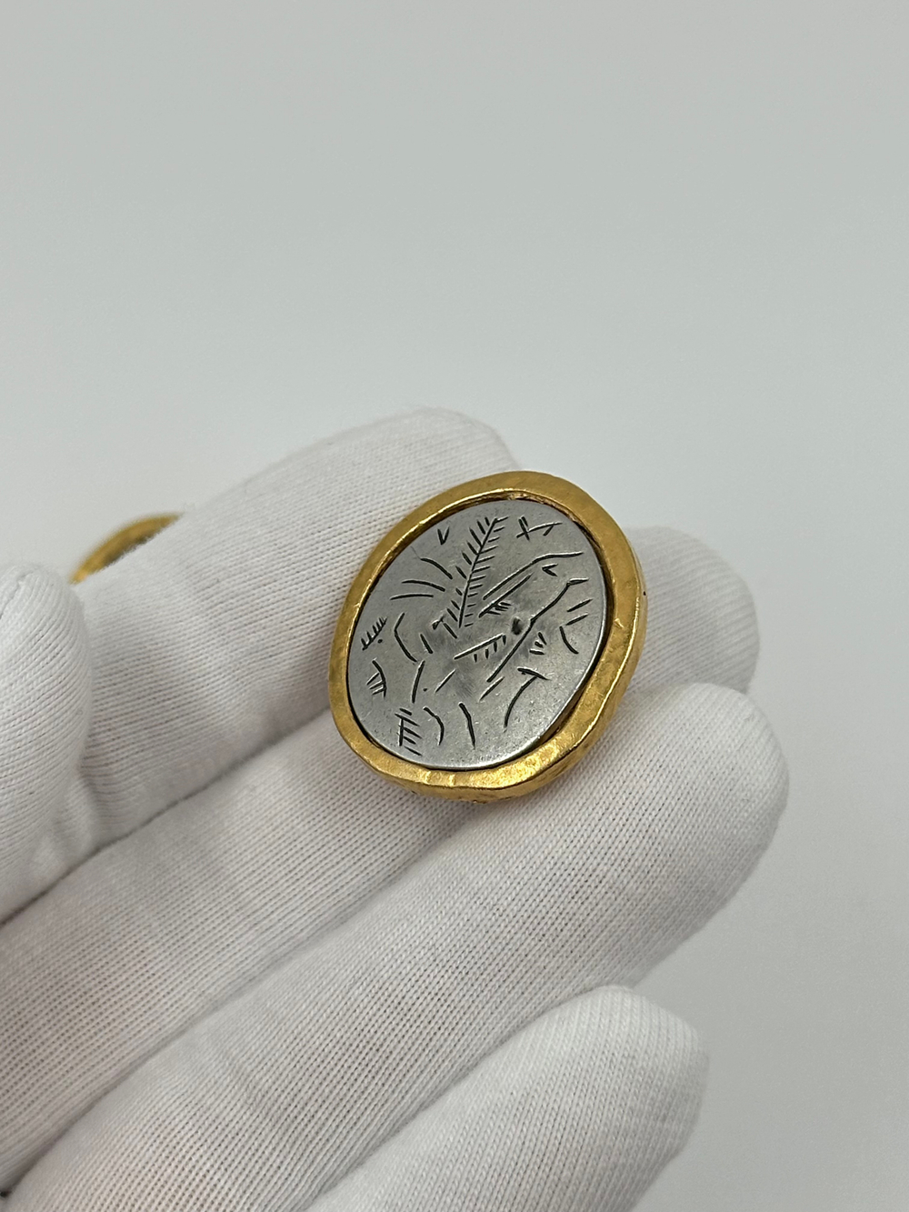 Накладка на пуговицу биколор