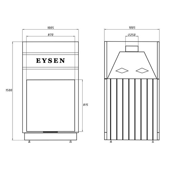 Топка каминная Racha 870P