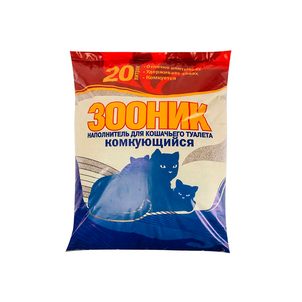 Наполнитель Зооник комкующийся,  для кошек, 20 л