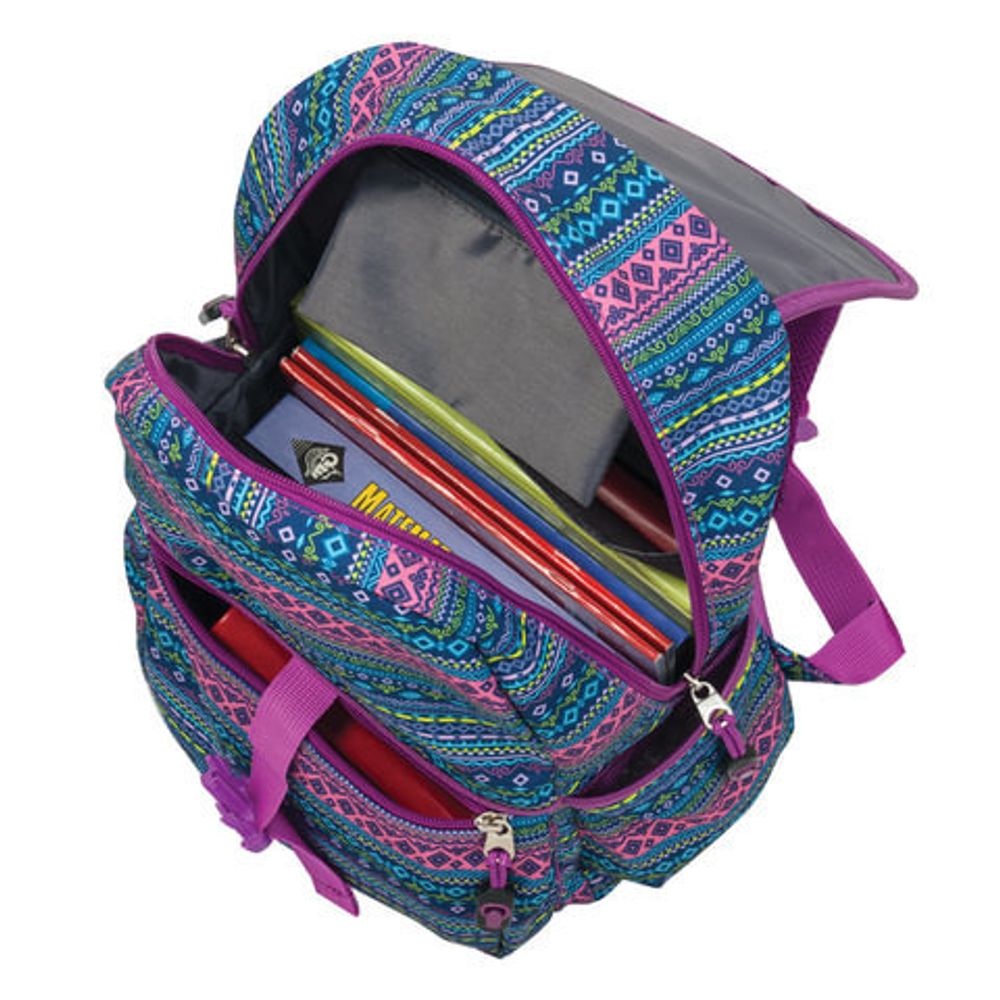 Рюкзак BRAUBERG для старшеклассников/студентов/молодежи, узоры, "Орнамент", 15 литров, 34х25,5х12,5 см, 226359